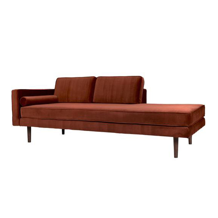 Broste Copenhagen Wind Caramel Cafe red left hand chaise lounge