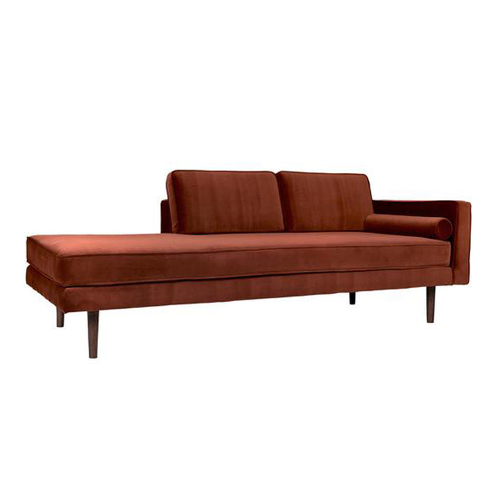Broste Copenhagen Wind Caramel Cafe red right hand chaise lounge