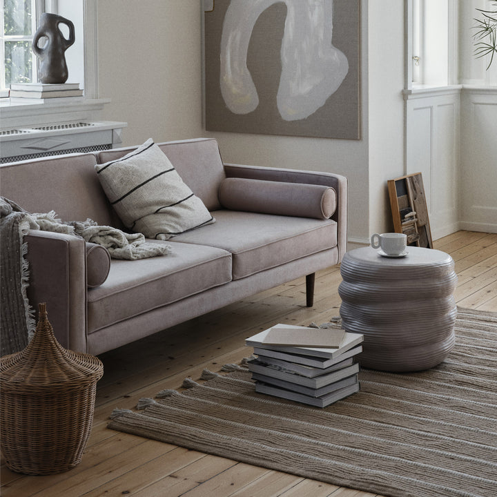 Broste Copenhagen Wind Three Seater Sofa Light Grey
