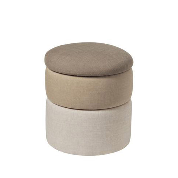 Broste Copenhagen Pond Pouffe Beige 38x42cm
