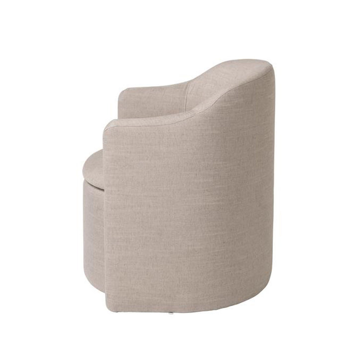 Broste Copenhagen Pond Latte Grey Armchair side view