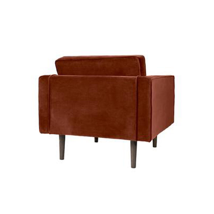 Broste Copenhagen Wind Velvet Armchair Caramel Cafe Red
