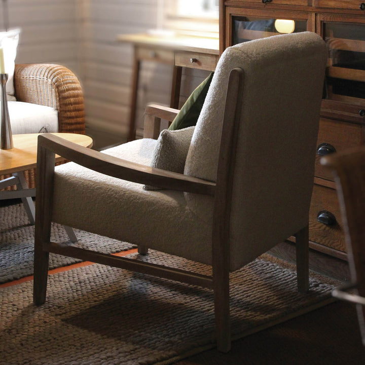 Pablo teddy boucle lounge chair ivory