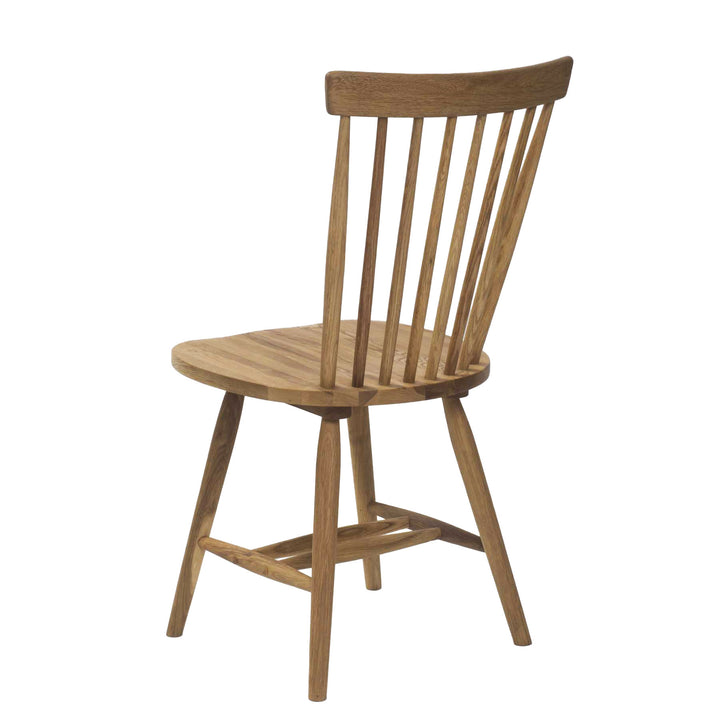 Rib spindle back oak dining chair