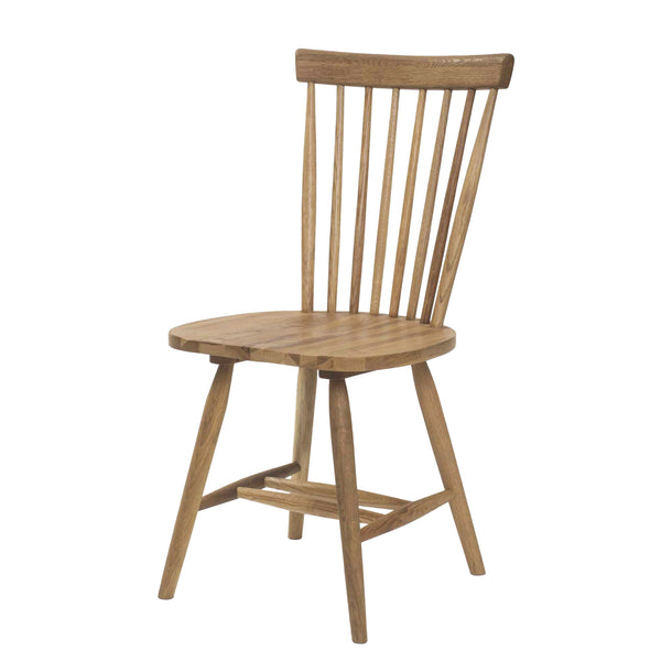 Rib spindle back oak dining chair