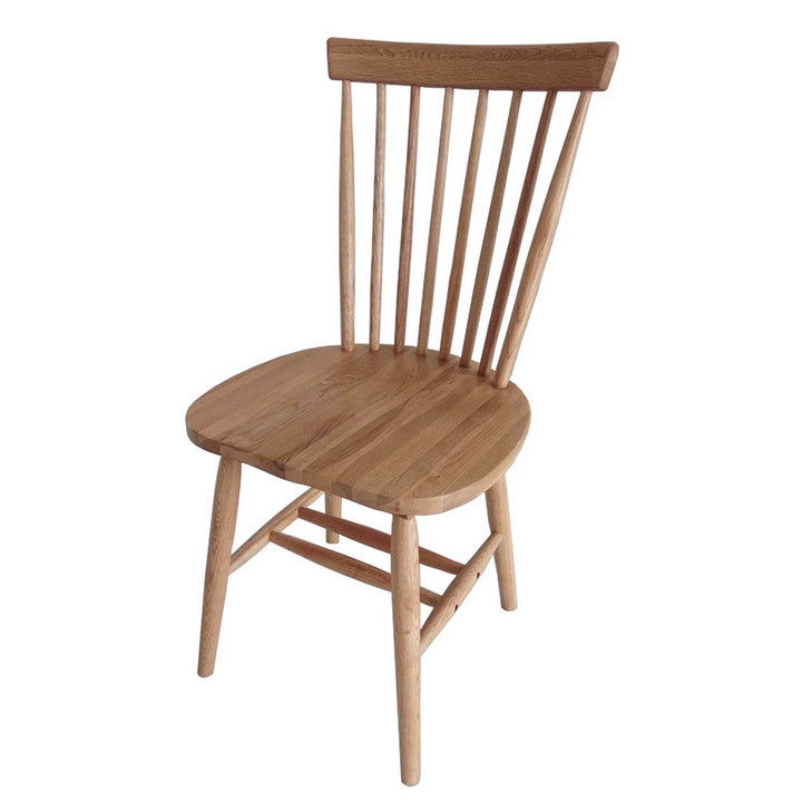 Rib spindle back oak dining chair