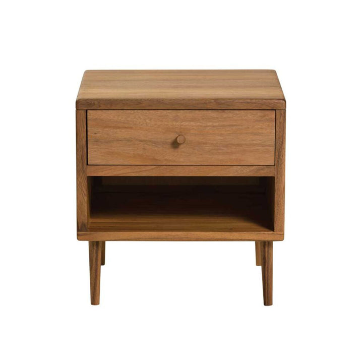 Shoreditch wooden bedside table with drawer