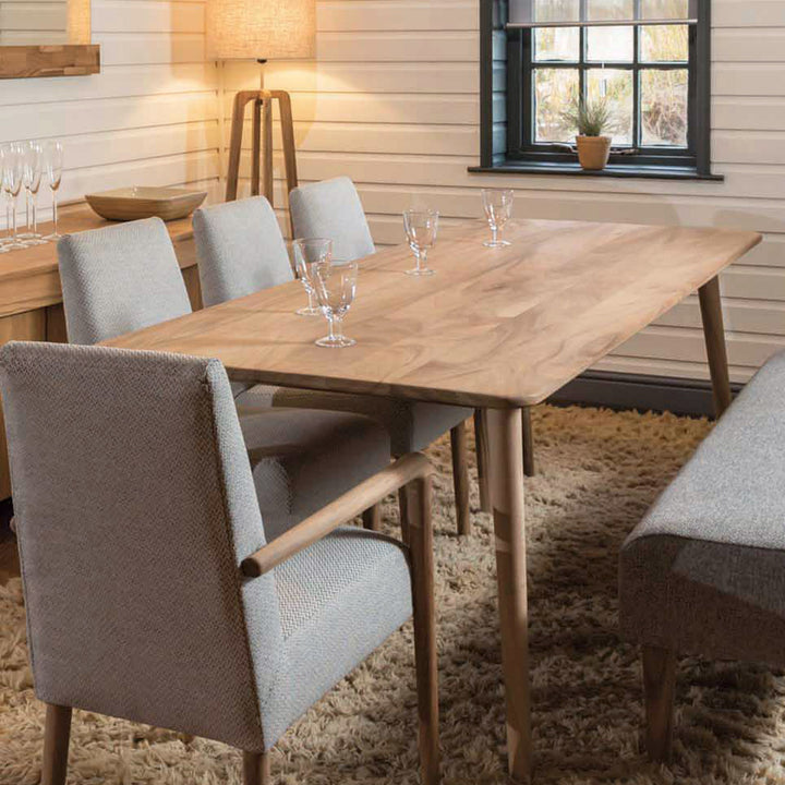 Shoreditch teak wood dining table 230cm natural