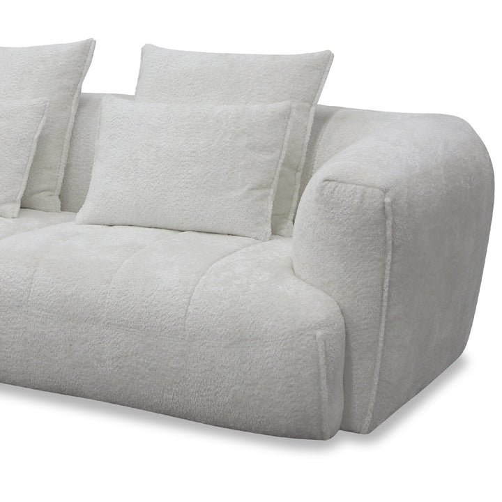 Avriio Kastoria Silver 3 Seater Sofa close up