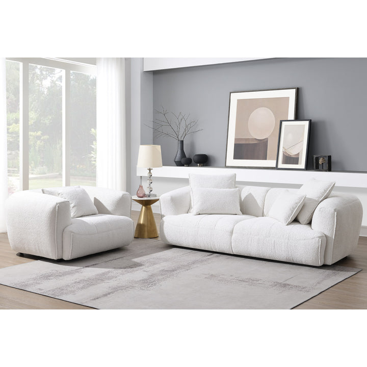 Avriio Kastoria Silver Armchair and 3 Seater Sofa lifestyle