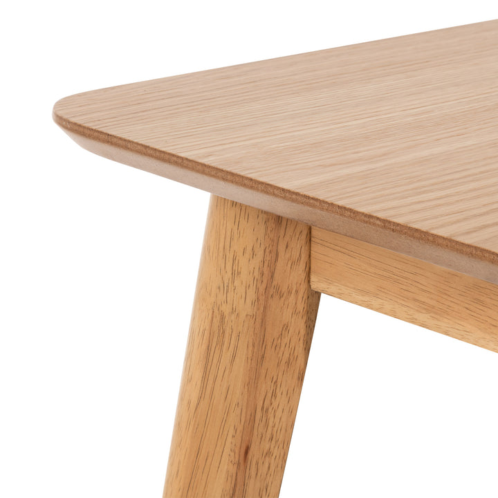 Boden oak veneer dining table detail