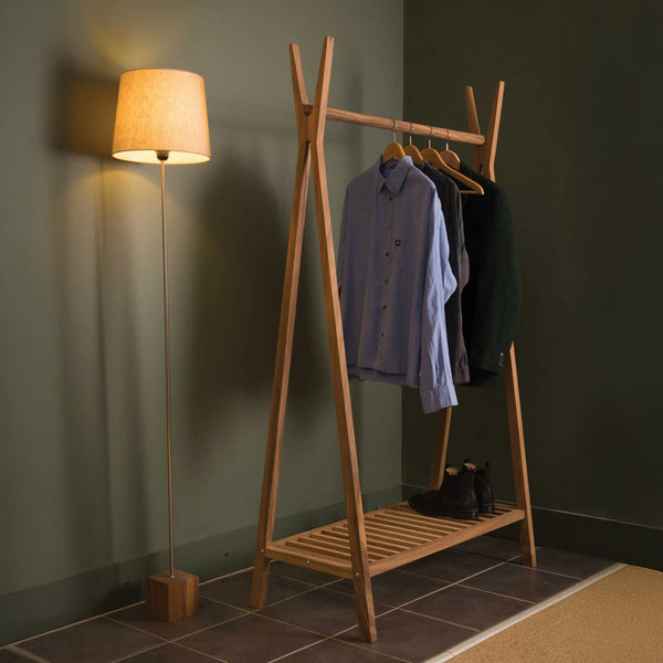 Totem wooden clothes and coat rack