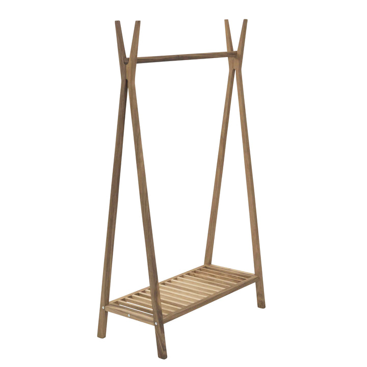 Totem wooden clothes and coat rack