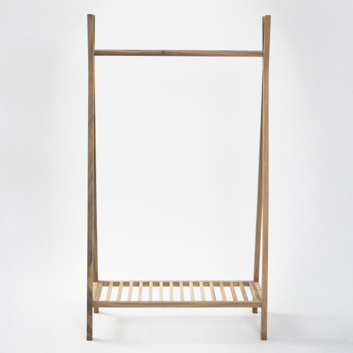 Totem wooden clothes and coat rack