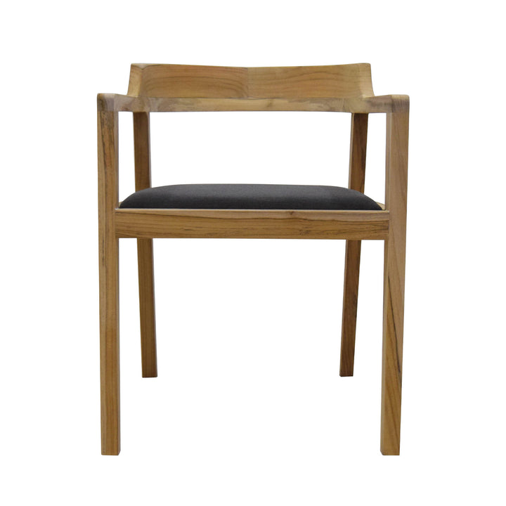Hampstead wood and fabric dining armchair