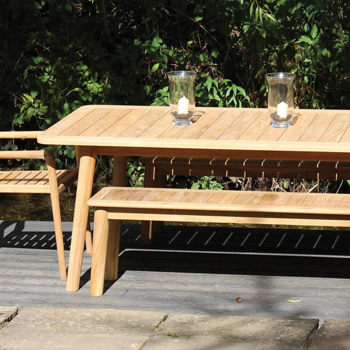 Shoreditch outdoor teak bench and table